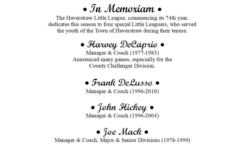 2026 HLL Memoriam